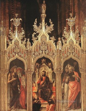 バルトロメオ・ヴィヴァリーニ Painting - 聖マルコの三連祭壇画 1474 バルトロメオ ヴィヴァリーニ